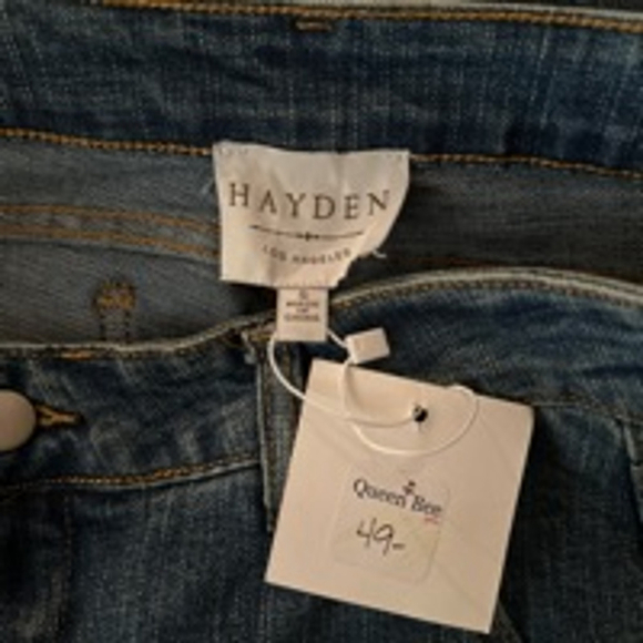 Hayden Small Jeans, Size 27, Blue HAYDEN Fringe Hem Destroyed Frayed Crop Jeans - Picture 9 of 9